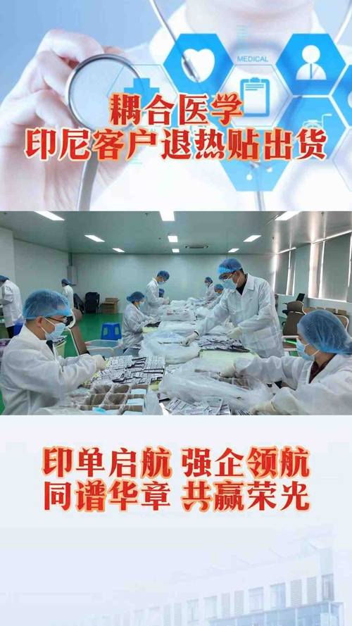 武漢耦合醫(yī)學(xué)印尼客戶退熱貼出貨